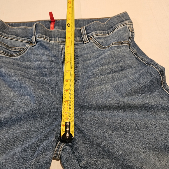 Spanx Seamed Front Wide Leg Retro 1970s style, Vintage Indigo Wash Pull On, L - Picture 12 of 13